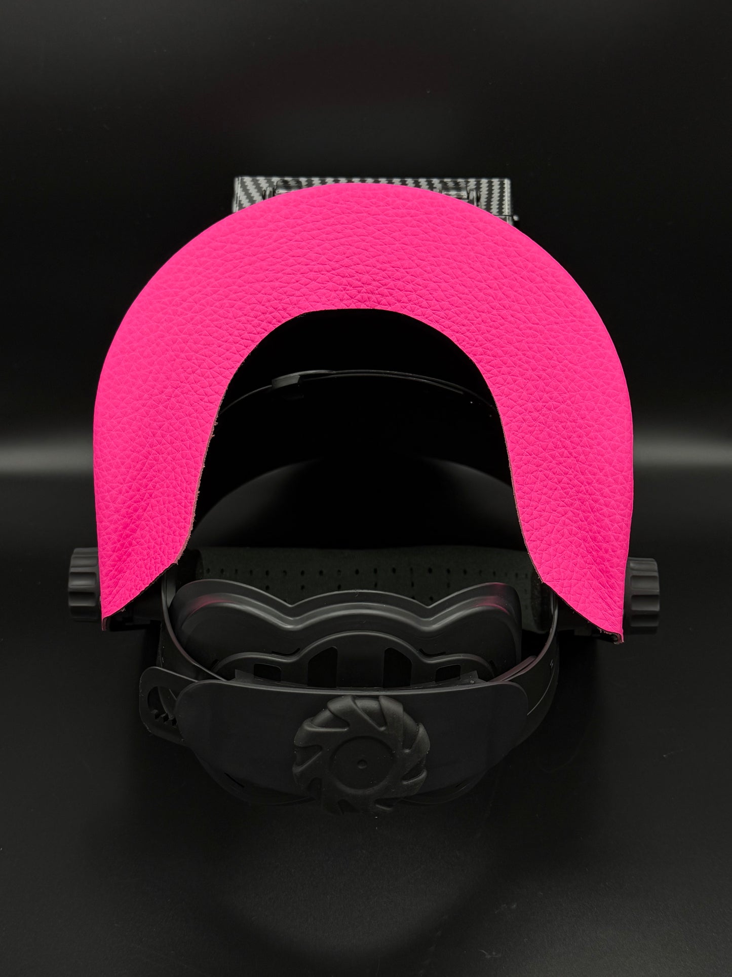 Carbon Fiber Pattern Sugar Scoop Hot Pink Leather