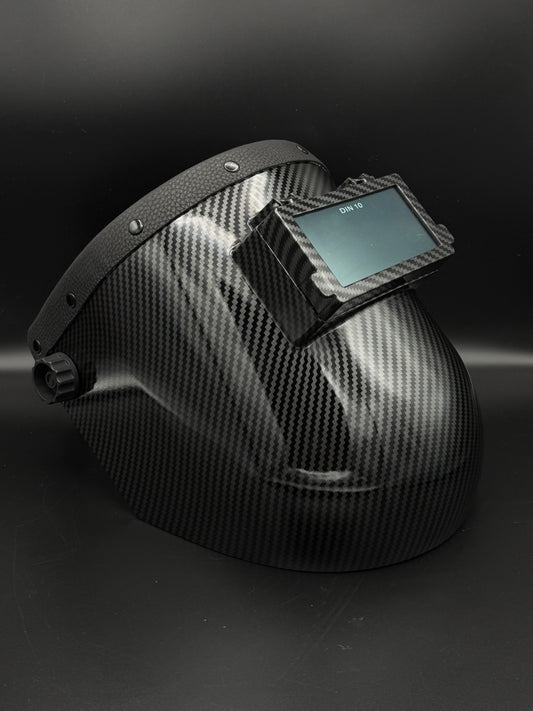 Carbon Fiber Pattern Sugarscoop Black Leather