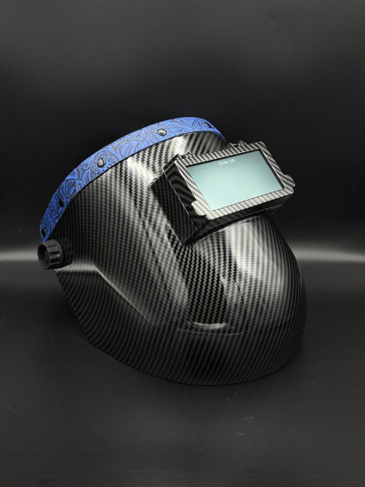 Carbon Fiber Pattern Sugarscoop Blue Floral