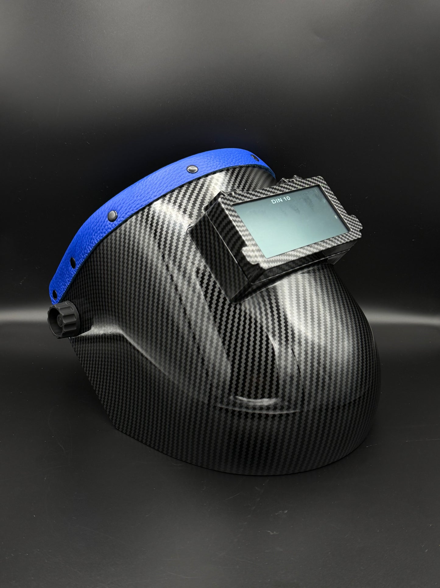 Carbon Fiber Pattern Sugarscoop Blue Leather