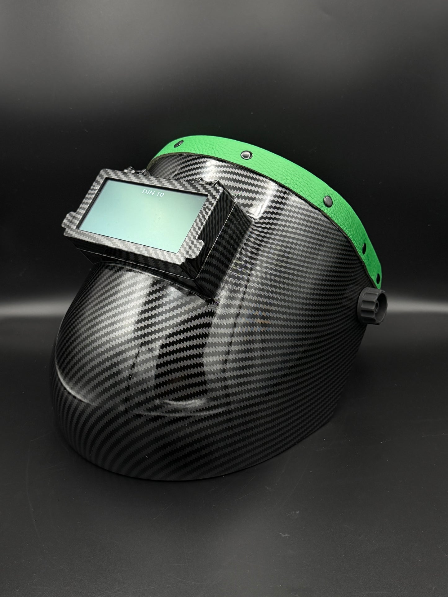 Carbon Fiber Pattern Sugarscoop Green Leather