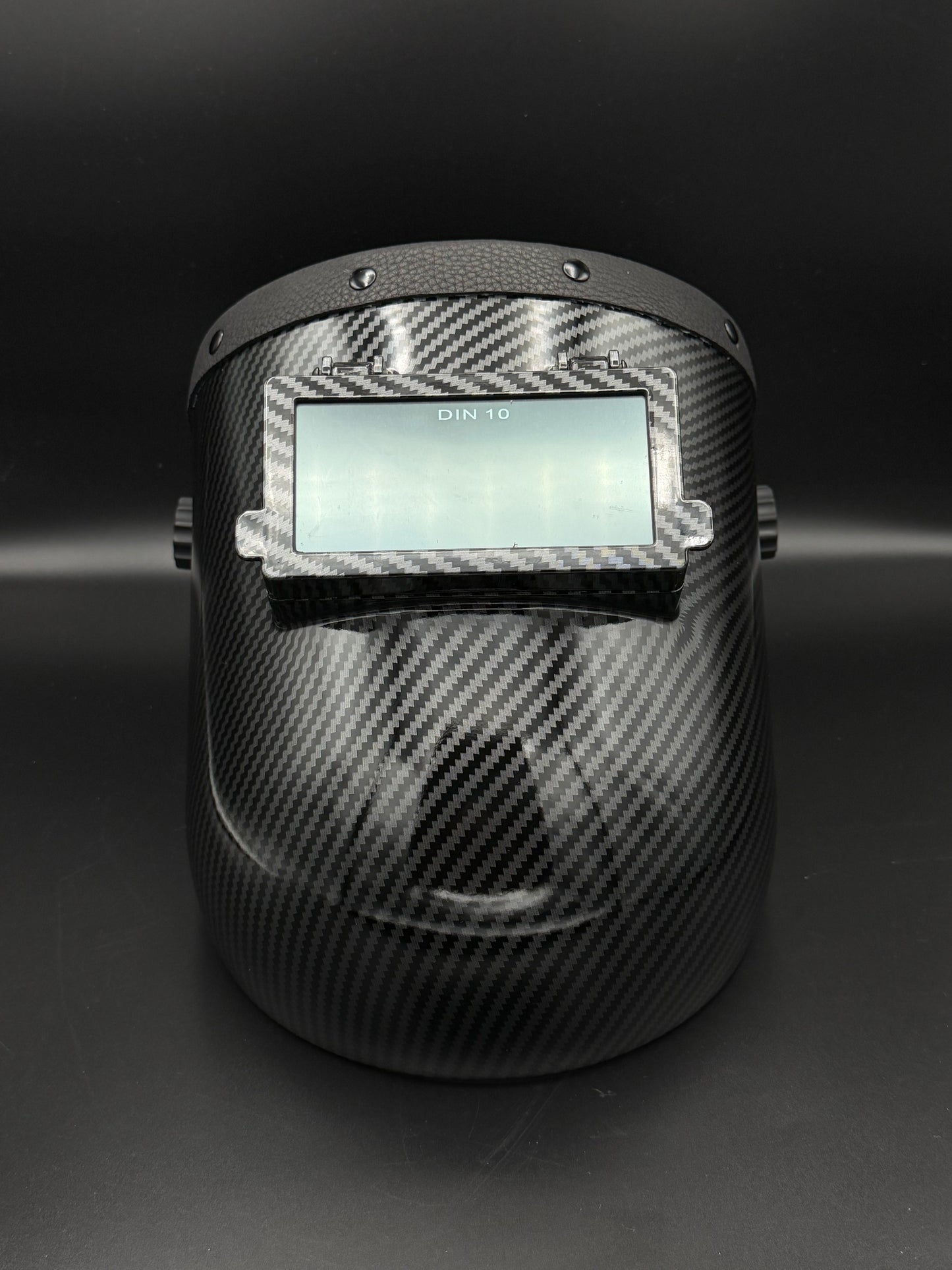Carbon Fiber Pattern Sugarscoop Black Leather