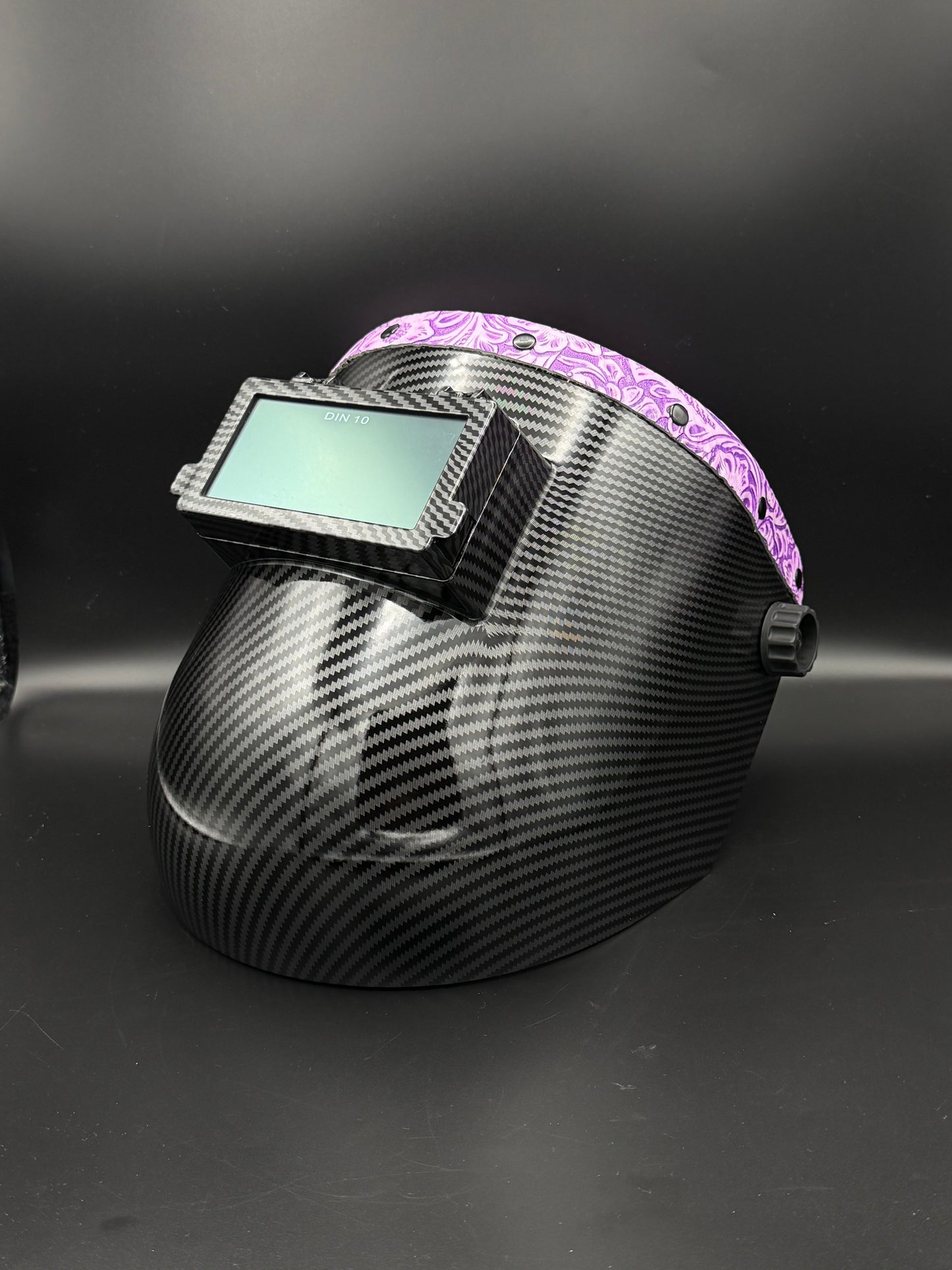 Carbon Fiber Pattern Sugarscoop Purple Floral