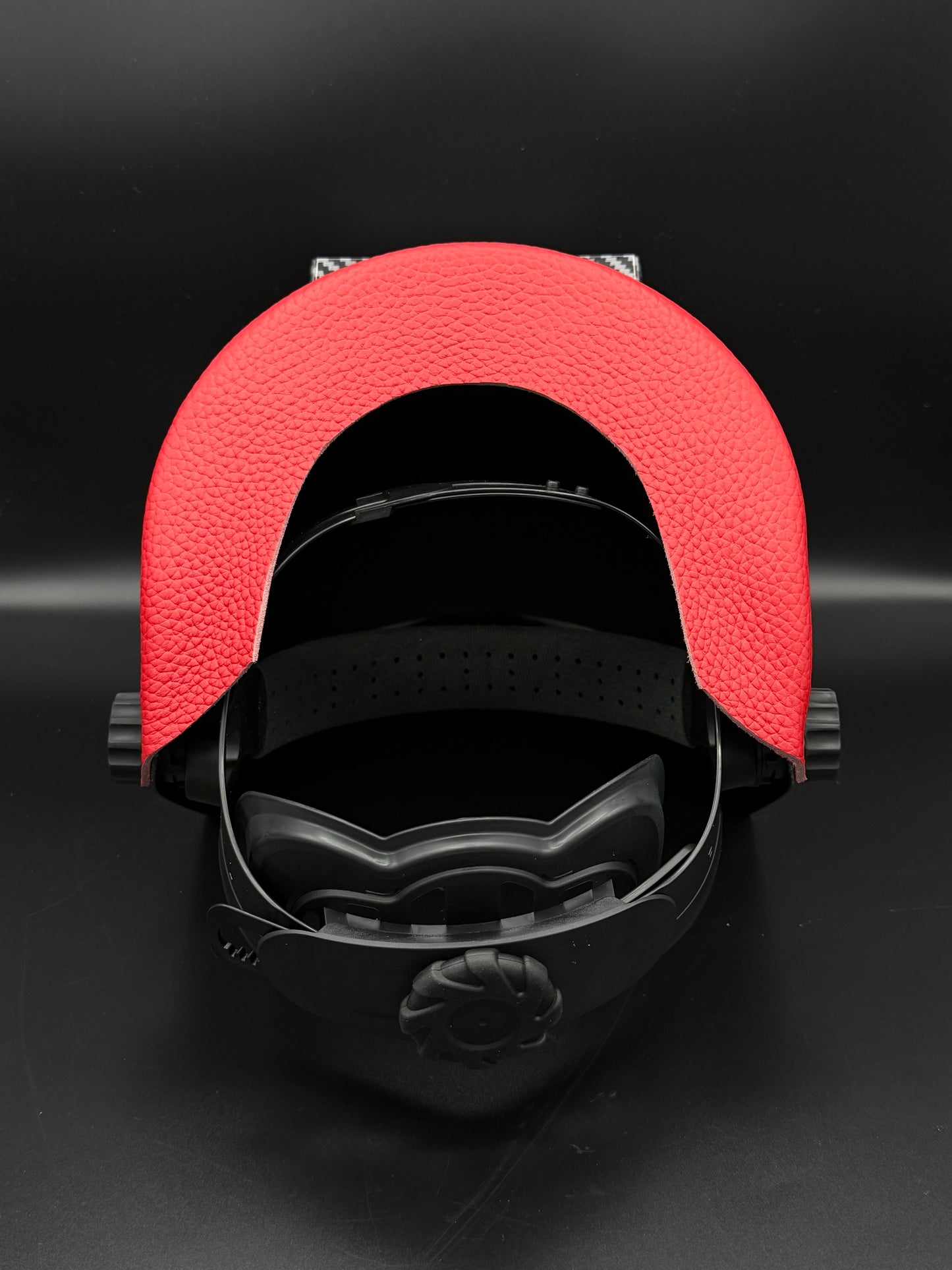 Carbon Fiber Pattern Sugarscoop Red Leather