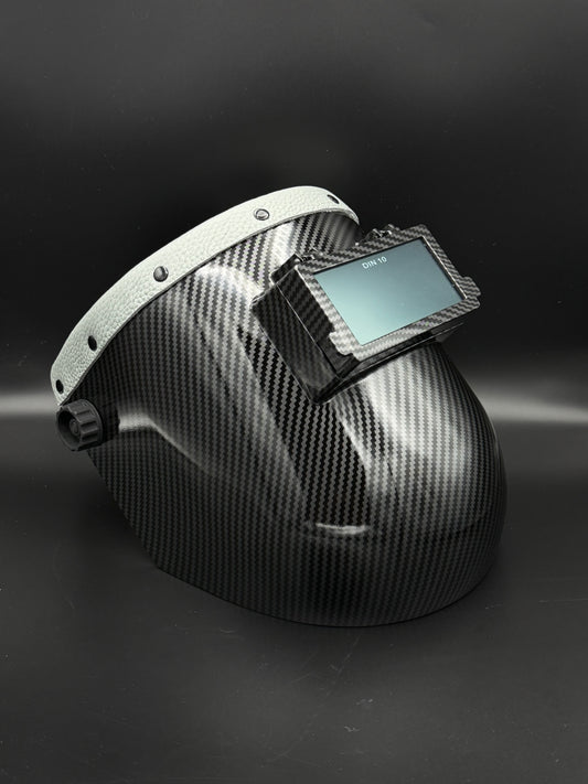 Carbon Fiber Pattern Sugarscoop Grey Leather