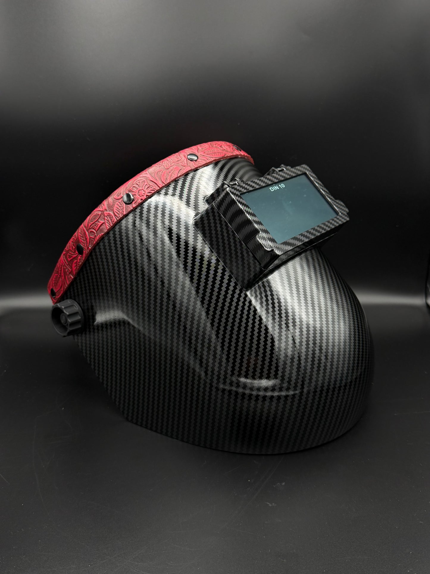 Carbon Fiber Pattern Sugarscoop Red Floral