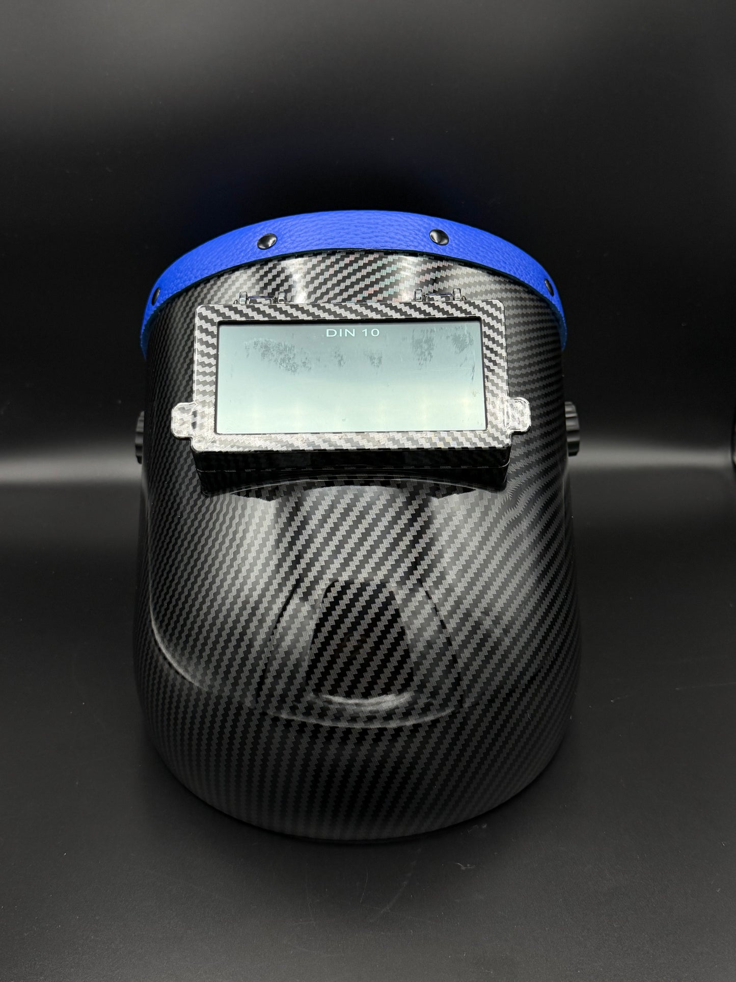 Carbon Fiber Pattern Sugarscoop Blue Leather